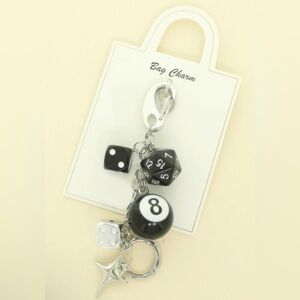 Las vegas theme bag charm keychain